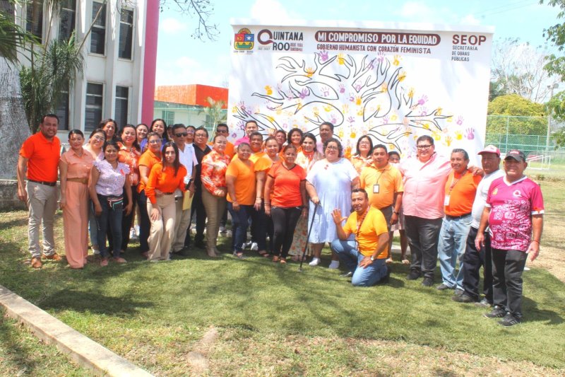 Se une SEOP a la Conmemoración del Día Naranja y el Mes de la Mujer con el Muro “Mi Compromiso con la Equidad”