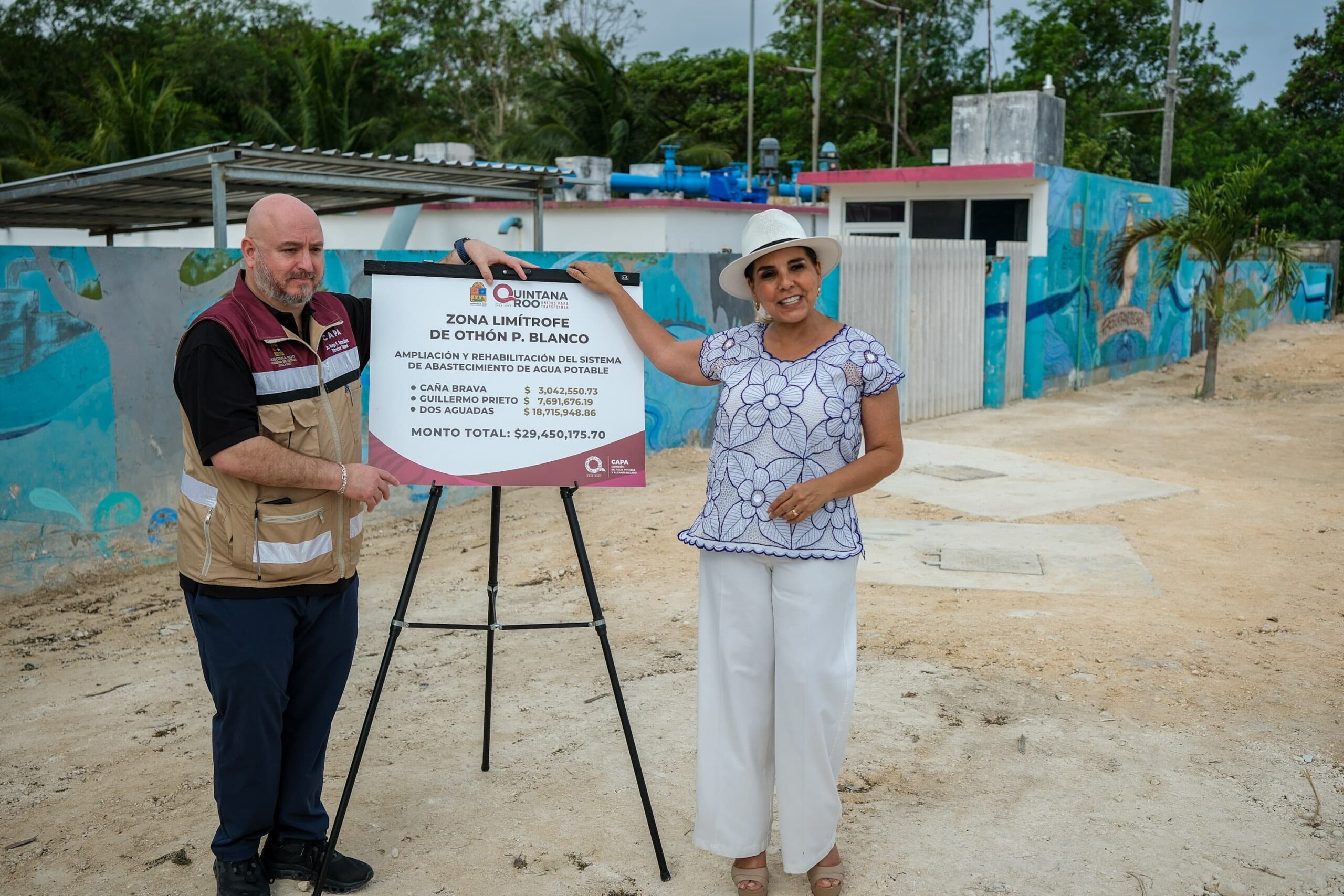 Justicia social para habitantes de la zona limítrofe: tendrán rehabilitado sistema de agua potable, anuncia Mara Lezama