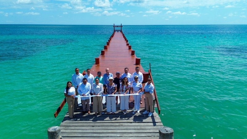 Puerto Morelos recupera su muelle de pescadores; Mara Lezama entrega nueva infraestructura para bienestar de las y los portomorelenses