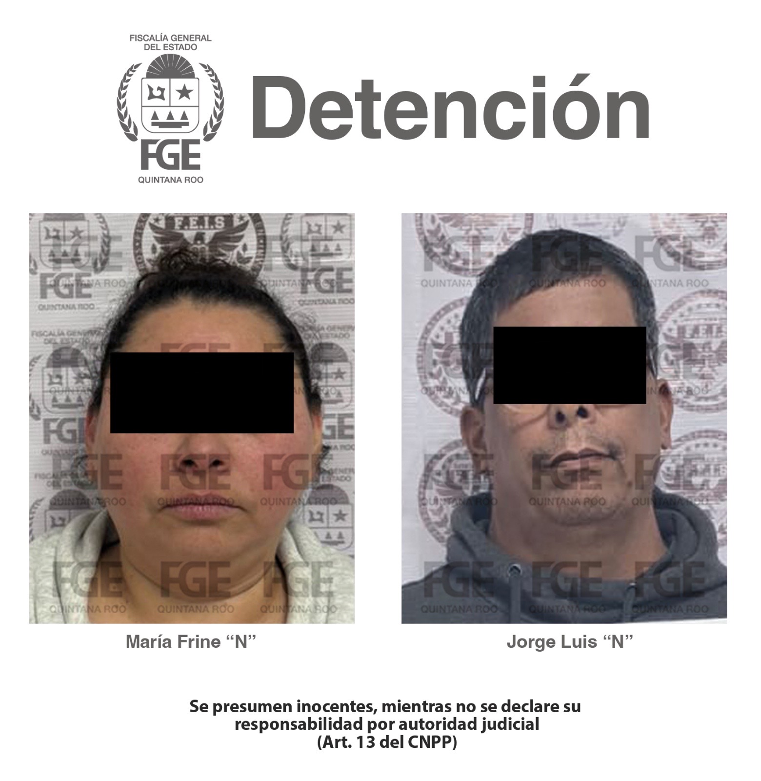 Por extorsión a socio de una empresa naviera, cumple FGE de Quintana Roo orden de aprehensión para dos personas en Benito Juárez