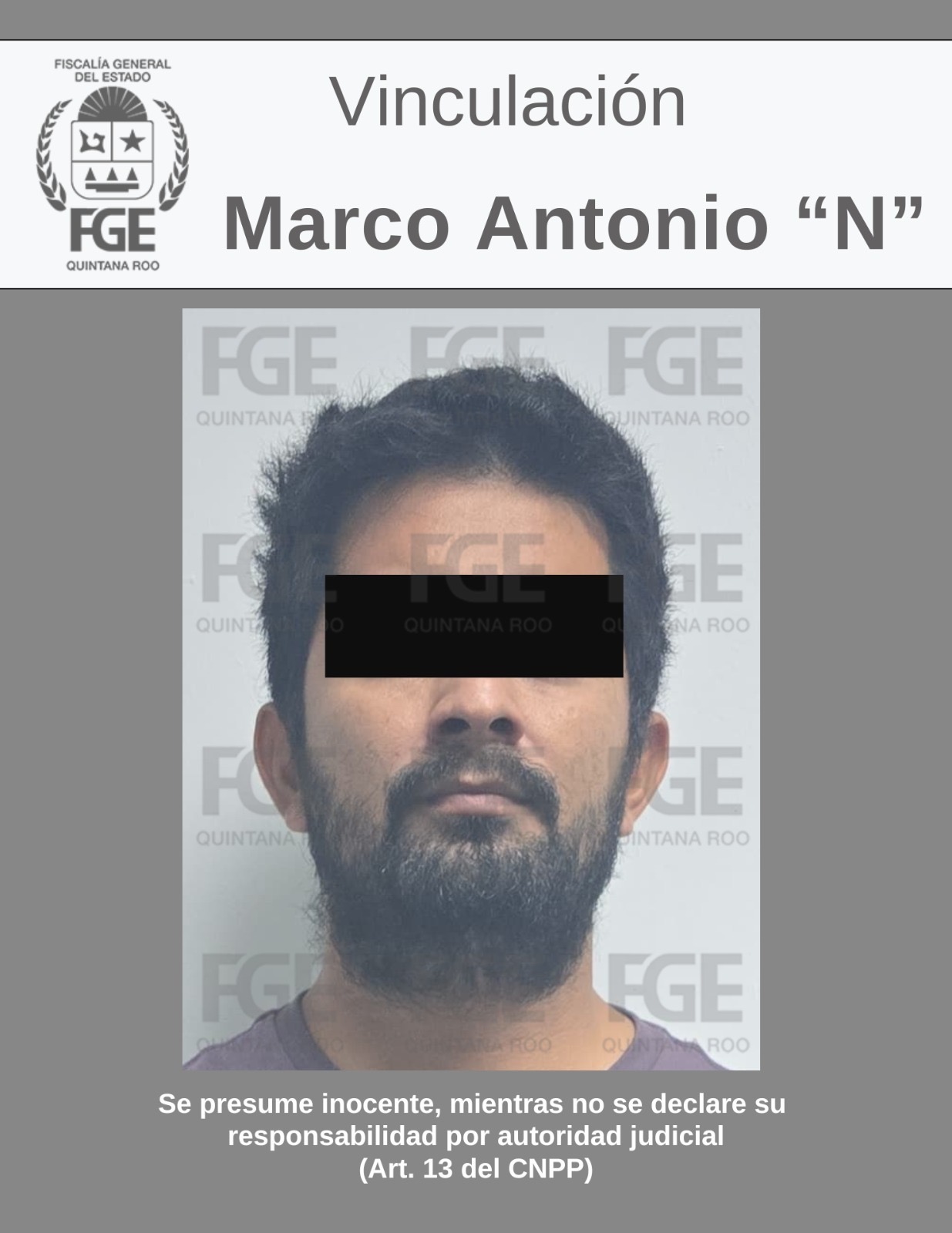 Logra FGE de Quintana Roo vinculación a proceso para un sujeto por homicidio calificado ocurrido en una plaza comercial en Benito Juárez