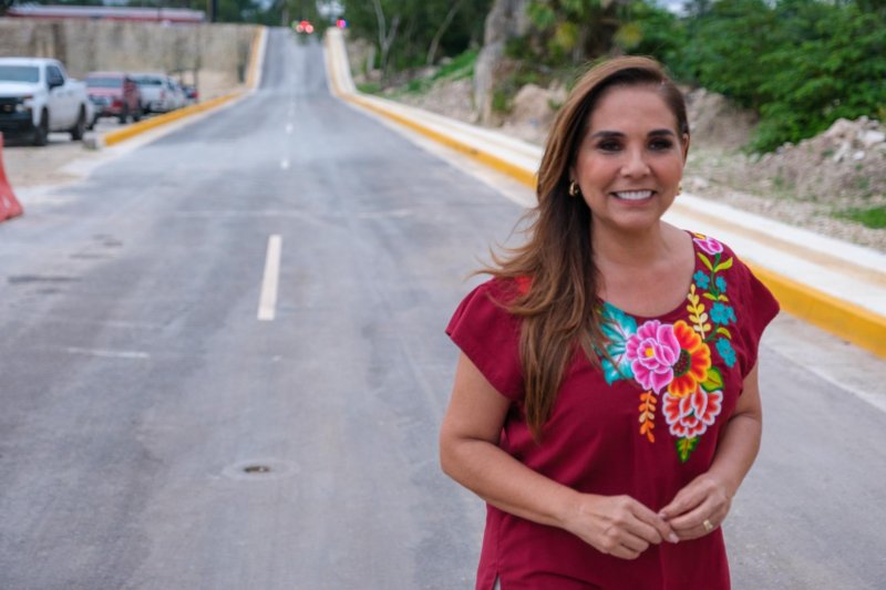 Inaugura Mara Lezama camino de acceso a unidad deportiva Luis Donaldo Colosio, en Benito Juárez