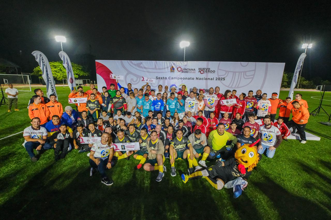 Fuerte impulso de Mara Lezama al deporte adaptado al inaugurar el Campeonato Nacional de Futdown Cancún 2025