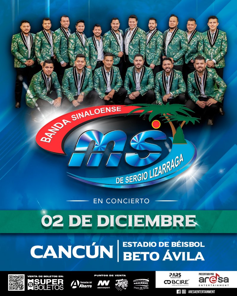 El #TourGraciasATi 👏 de la banda más taquillera del momento BANDA MS 🤠 llega a #Cancún🏝 y la #rivieramaya🏖 con todos sus éxitos.