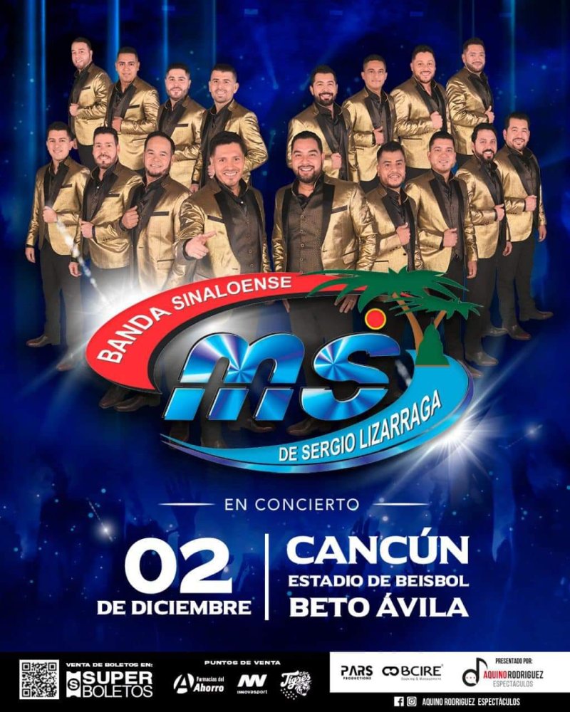 El #TourGraciasATi 👏 de la banda más taquillera del momento BANDA MS 🤠 llega a #Cancún🏝 y la #rivieramaya🏖 con todos sus éxitos.