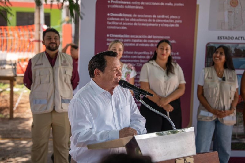Plan Bienestar Mérida impulsa construcción de domo en el parque El Pez Volador