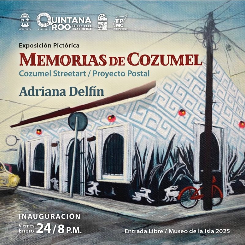 Presenta la FPMC “Memorias de Cozumel”, una exposición pictórica de Adriana Delfín