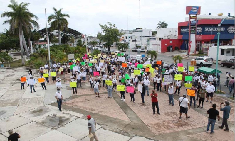 Protestan locatarios contra demolición de mercado en Chetumal