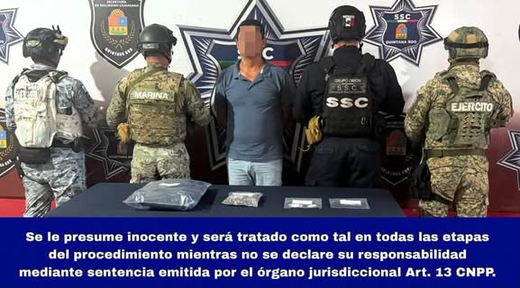 CAE CELIO “N” CON PRESUNTA MARIHUANA Y COCAÍNA EN BENITO JUÁREZ
