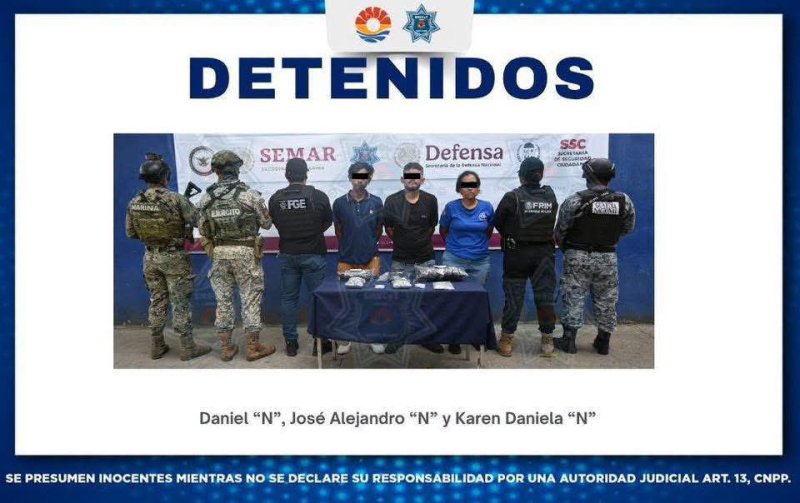 Detienen a tres personas en operativo Blindaje Cancún