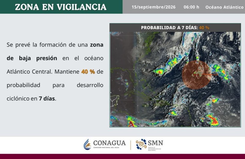 ⚠️ Mantenemos vigilancia permanente sobre la actividad meteorológica en el océano #Atlántico.