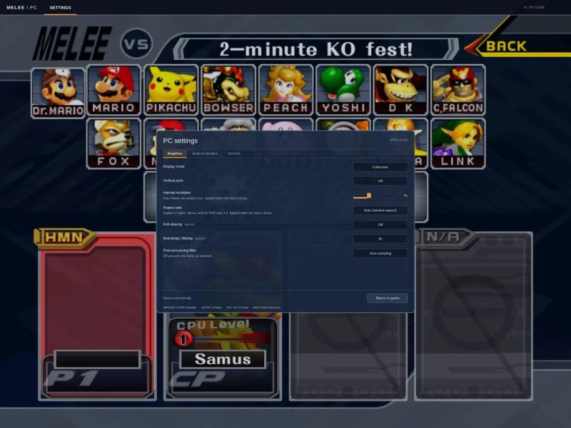 Super Smash Bros. Melee ya cuenta con un port nativo y no oficial para PC que permite ejecutar el