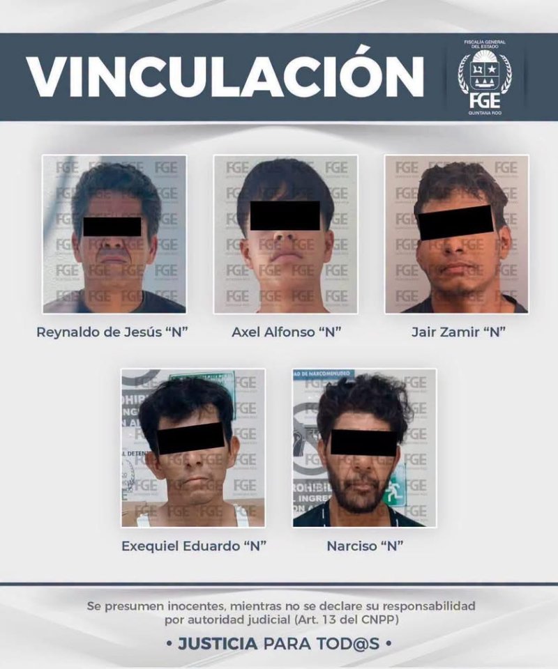 ¡VINCULAN A PROCESO A CINCO POR PRESUNTOS DELITOS CONTRA LA SALUD EN QUINTANA ROO!