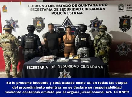 Detienen a presuntos narcotraficantes en Boulevard Puerto Cancún