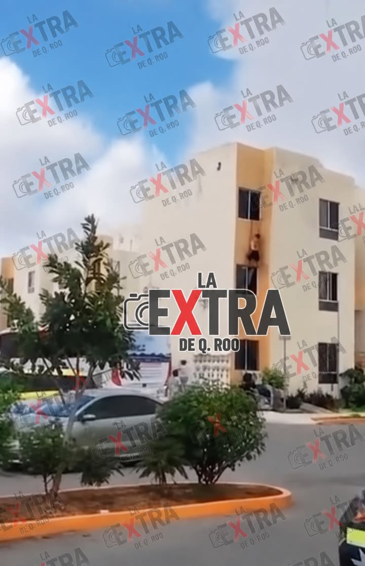 Hombre cae al intentar escapar de su amante en Cancún